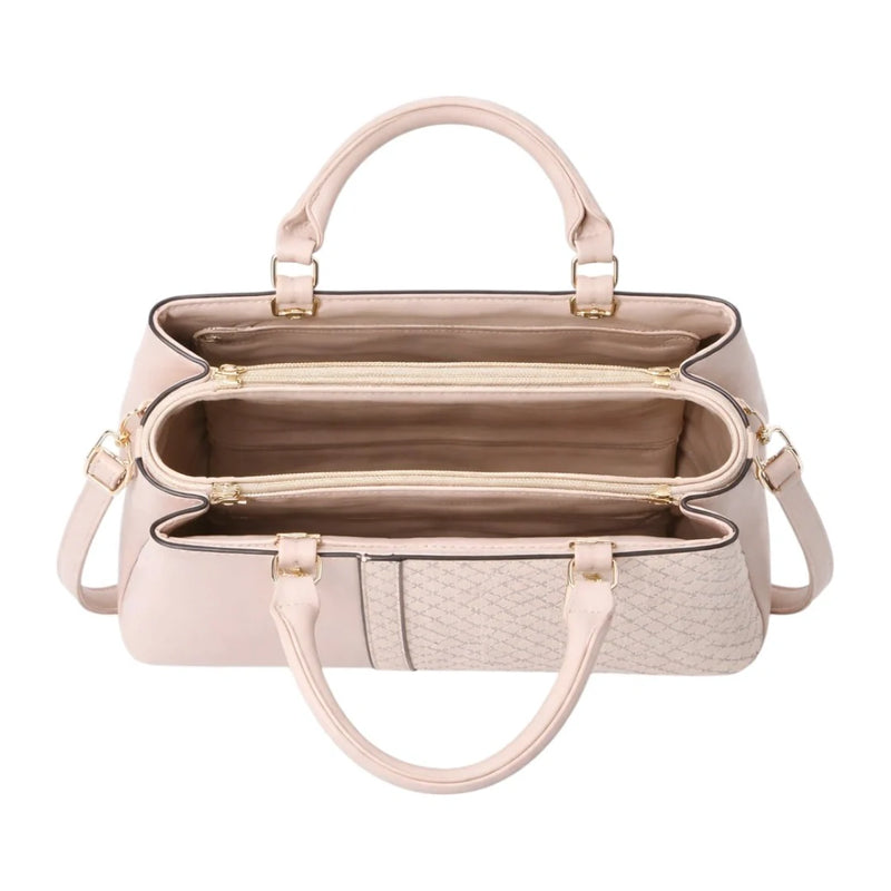 Rovaa Blush Grace Pattern Shoulder Bag with Elegant Gold Detail