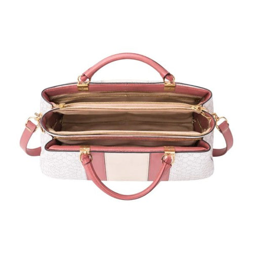 Rovaa Elegant Stripe Pattern Shoulder Bag with Adjustable Strap