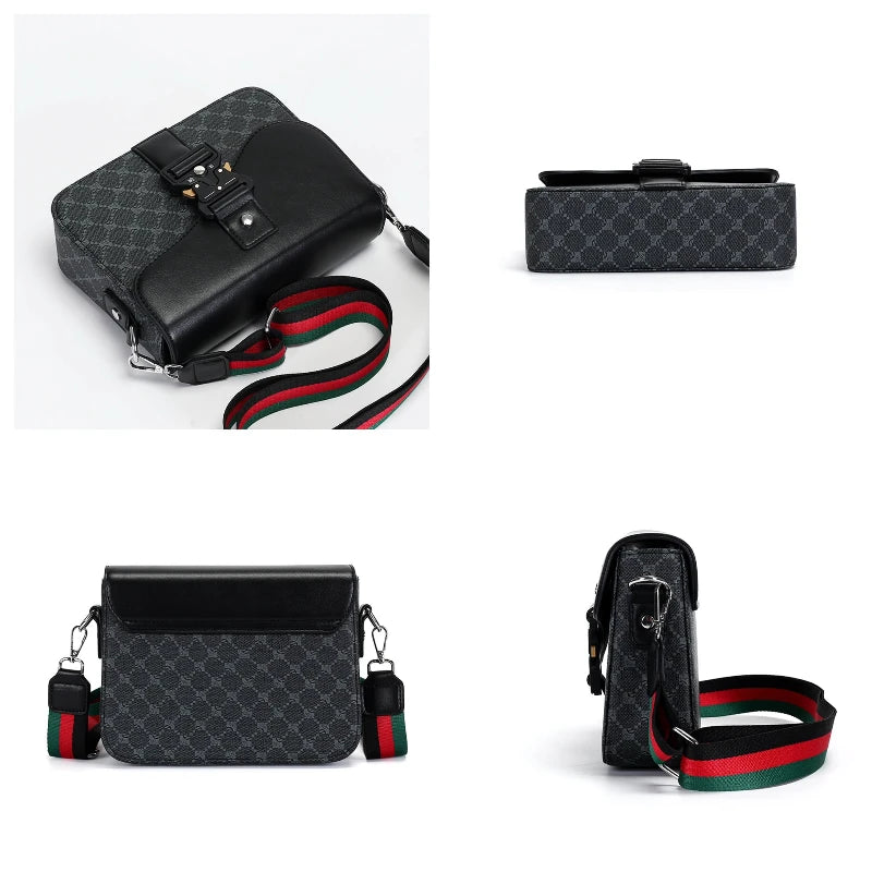 Men's Jacquard Pattern Waterproof Crossbody Sling Bag – Lightweight Chest Pack