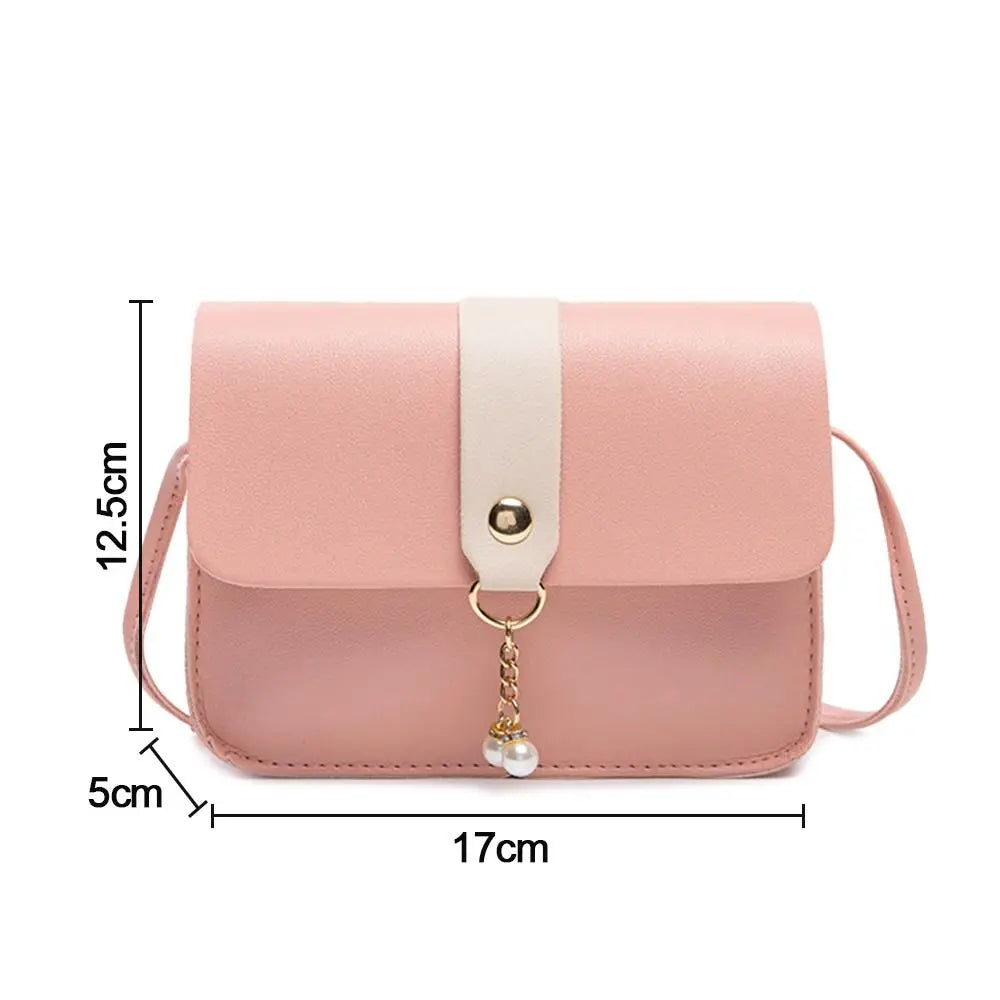 Women's Mini Square Crossbody Bag – Small PU Leather Purse for Travel