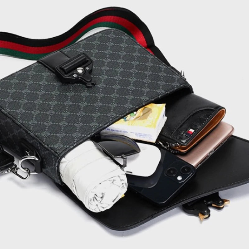 Men's Jacquard Pattern Waterproof Crossbody Sling Bag – Lightweight Chest Pack